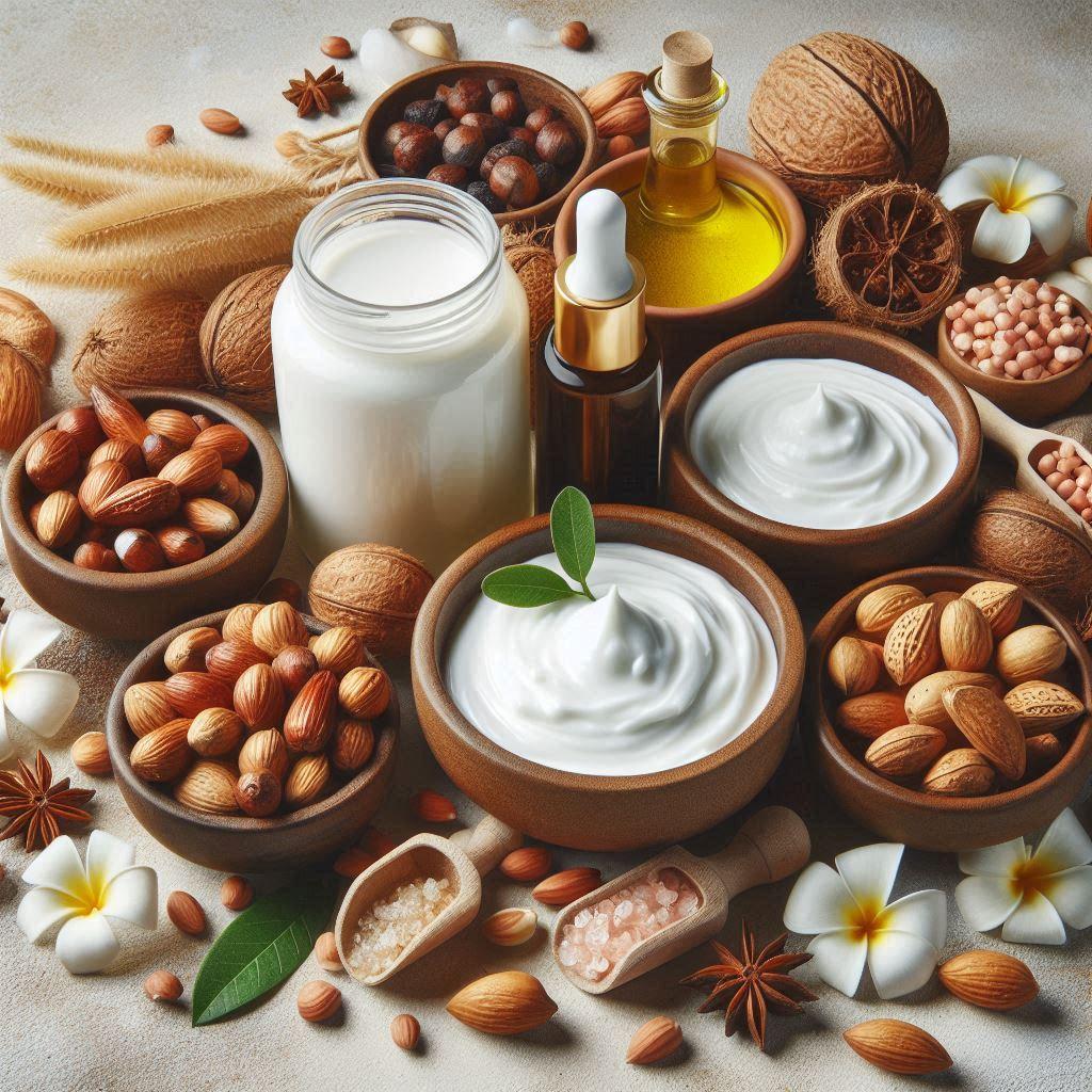 Moisturizers and lotions, Hair care products, Anti-aging creams using shea nuts as ingredient (public domain)