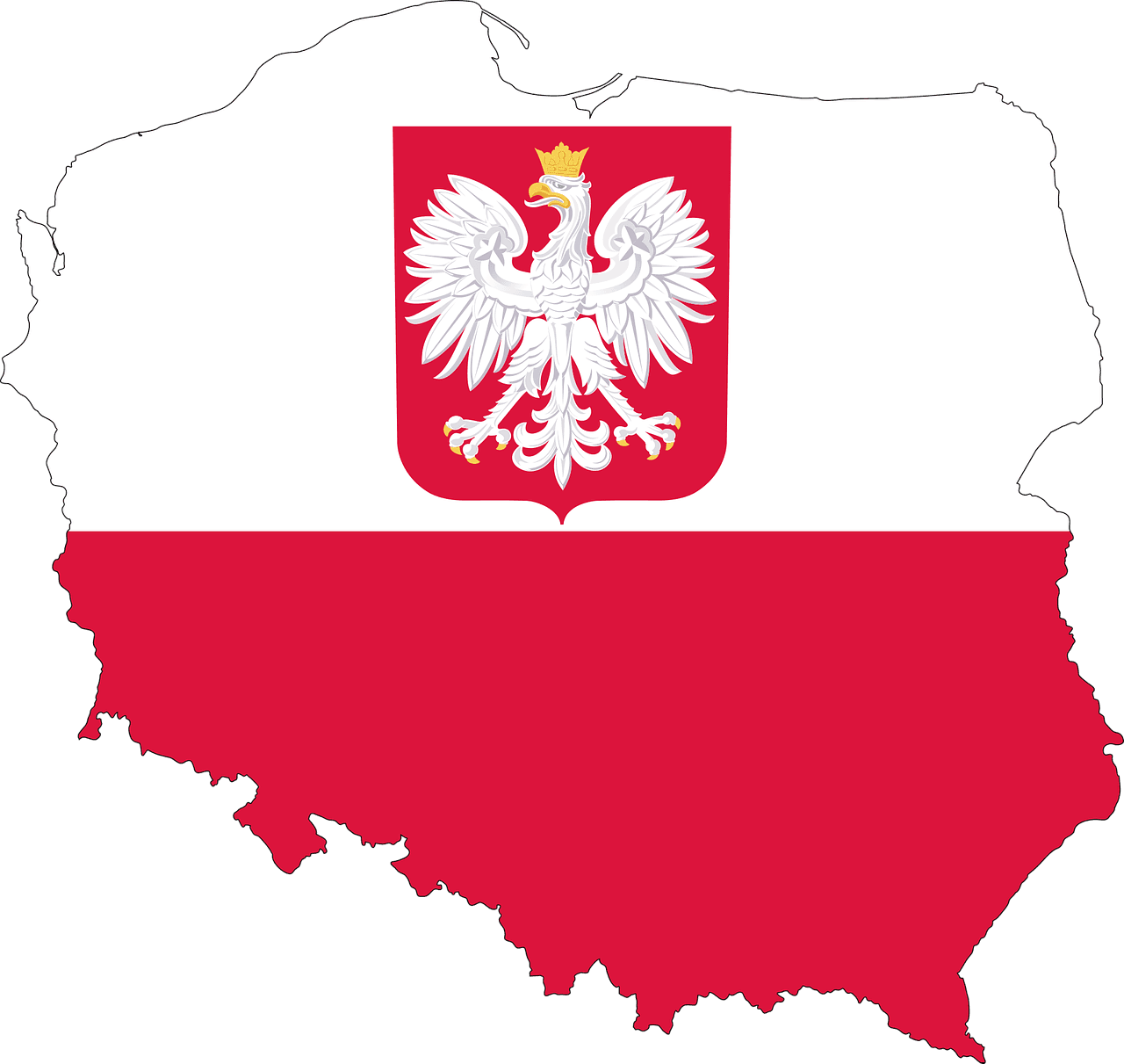Carte de la Pologne (crédit : Pixabay / Domaine public)