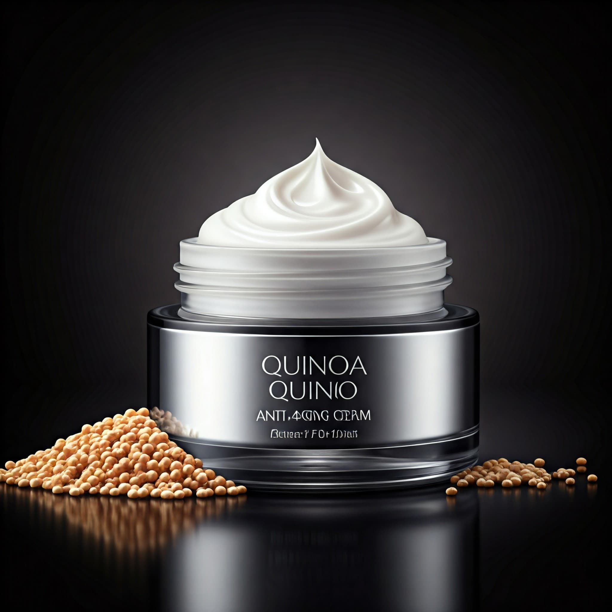 Anti-aging cream Made with Quinoa as Ingredient (AI-generated Image)