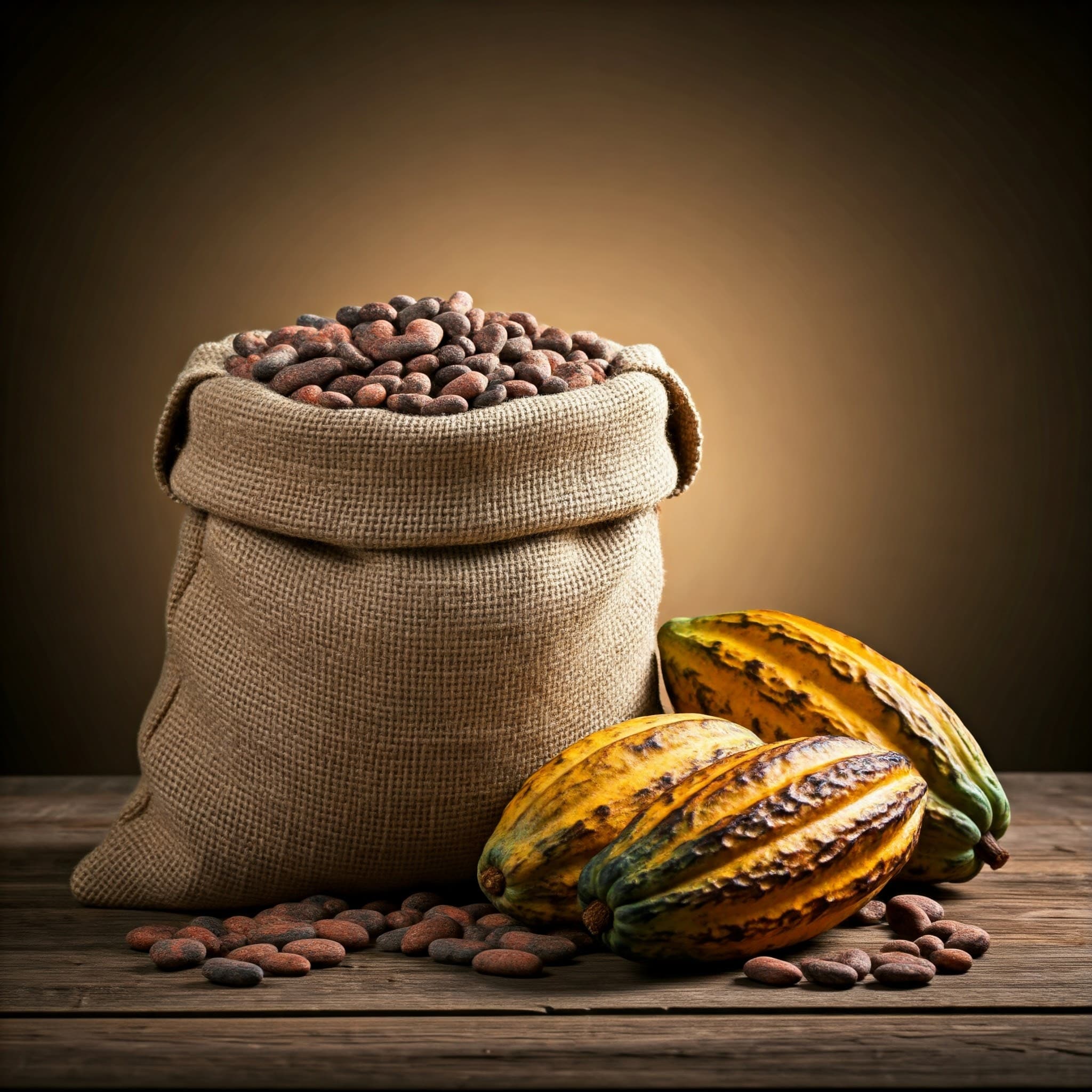 A bag of cocoa beans (AI-generated Image)