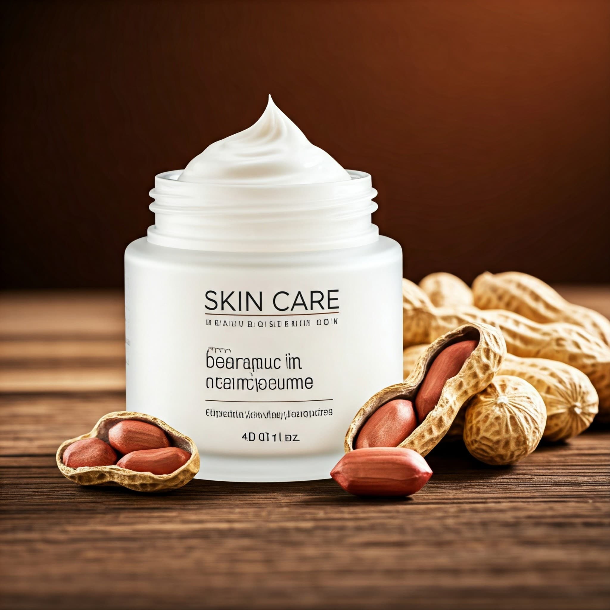 Skin care product using peanut as ingredient (AI-generated Image)