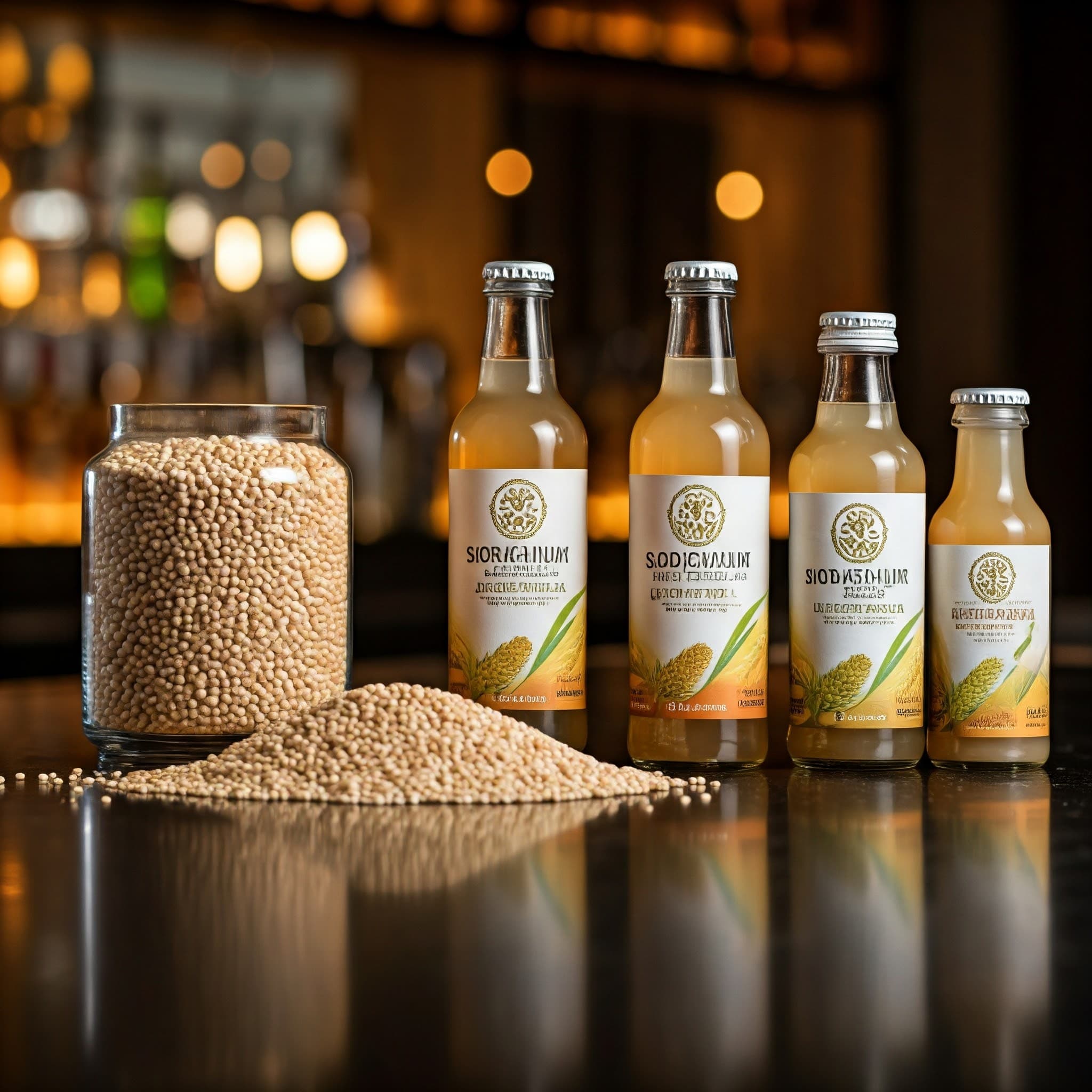 Alkoholfreie Getränke aus Sorghum (KI-generiertes Bild)