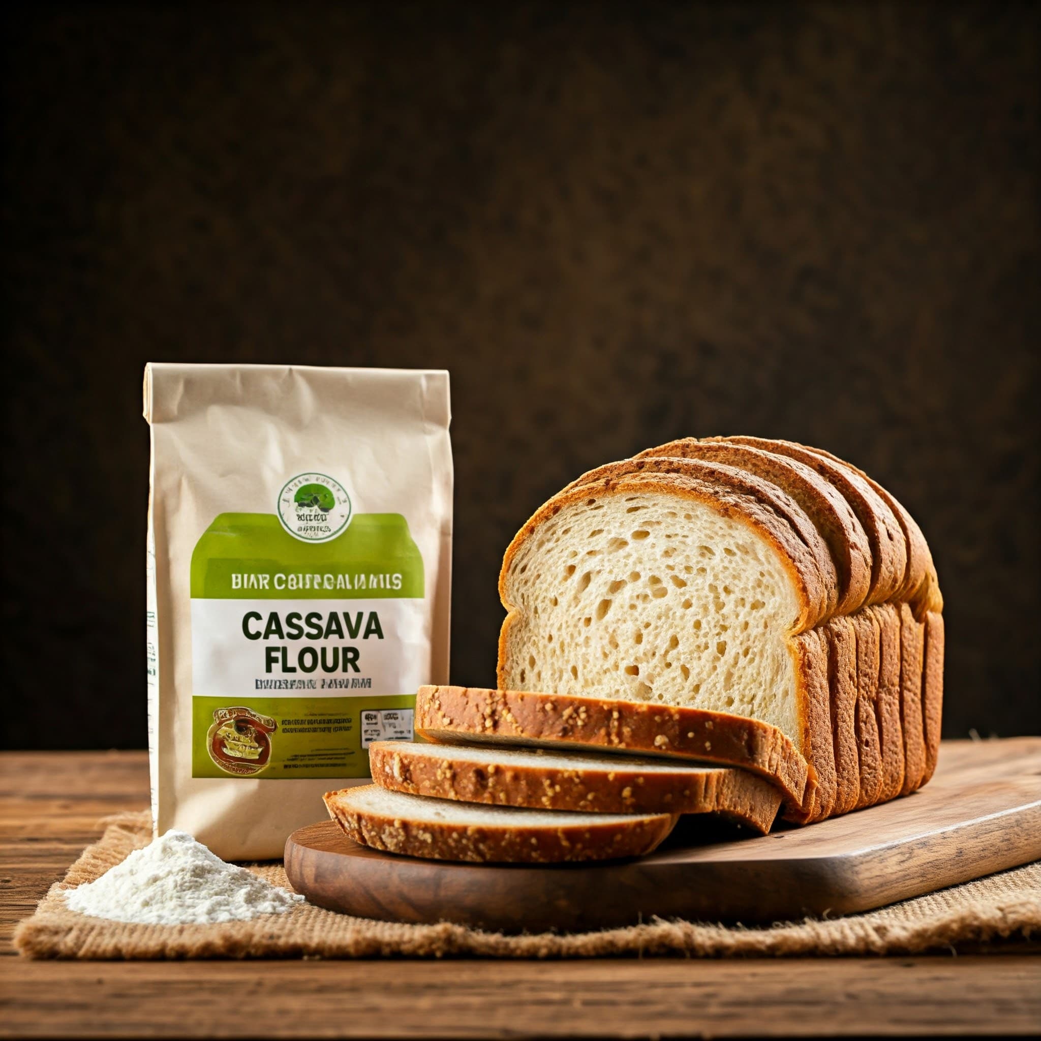 Bread made from cassava flour (AI-generated Image)