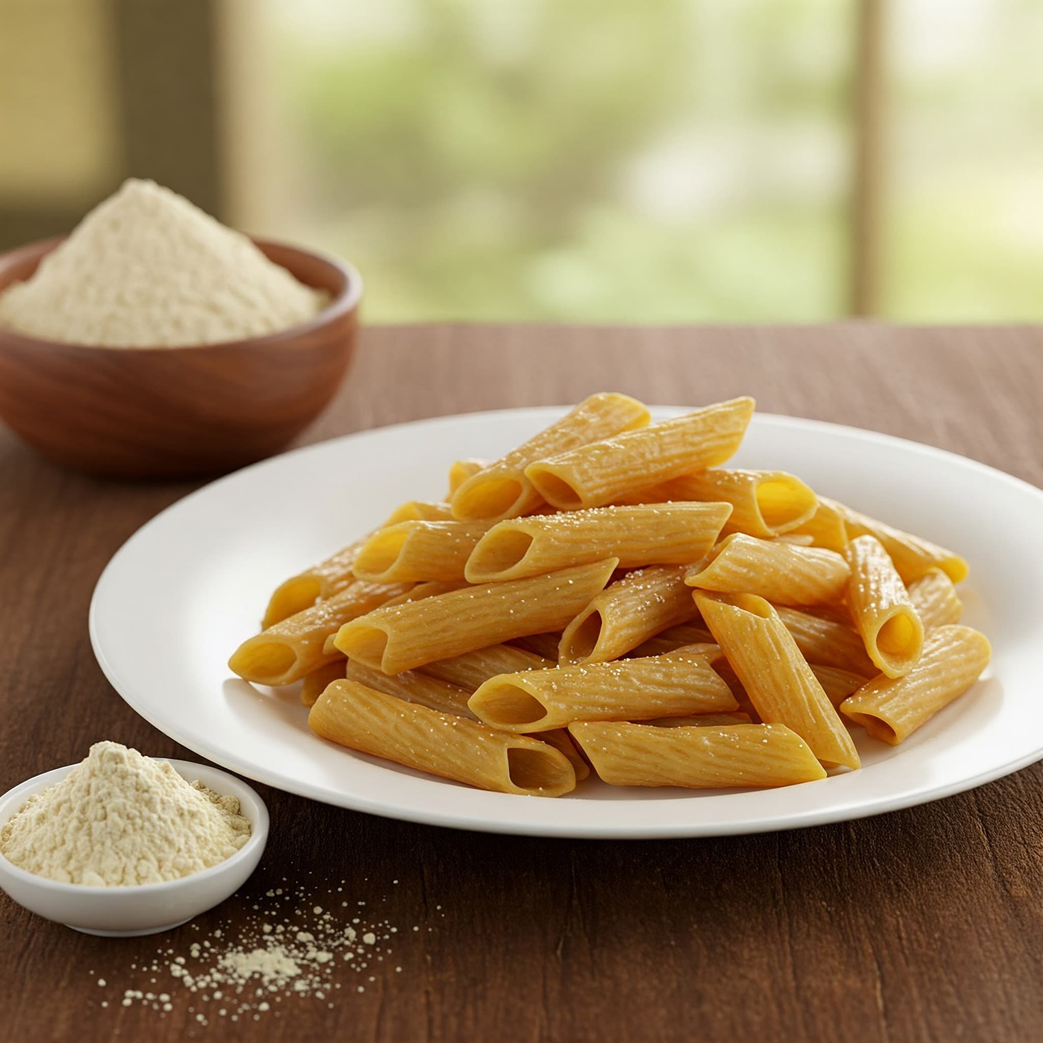 Pasta made from cassava flour as an ingredient (AI-Generated Image)